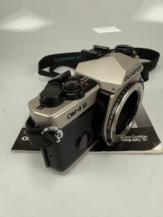 Olympus OM-4T Chrome 35mm SLR Film Camera