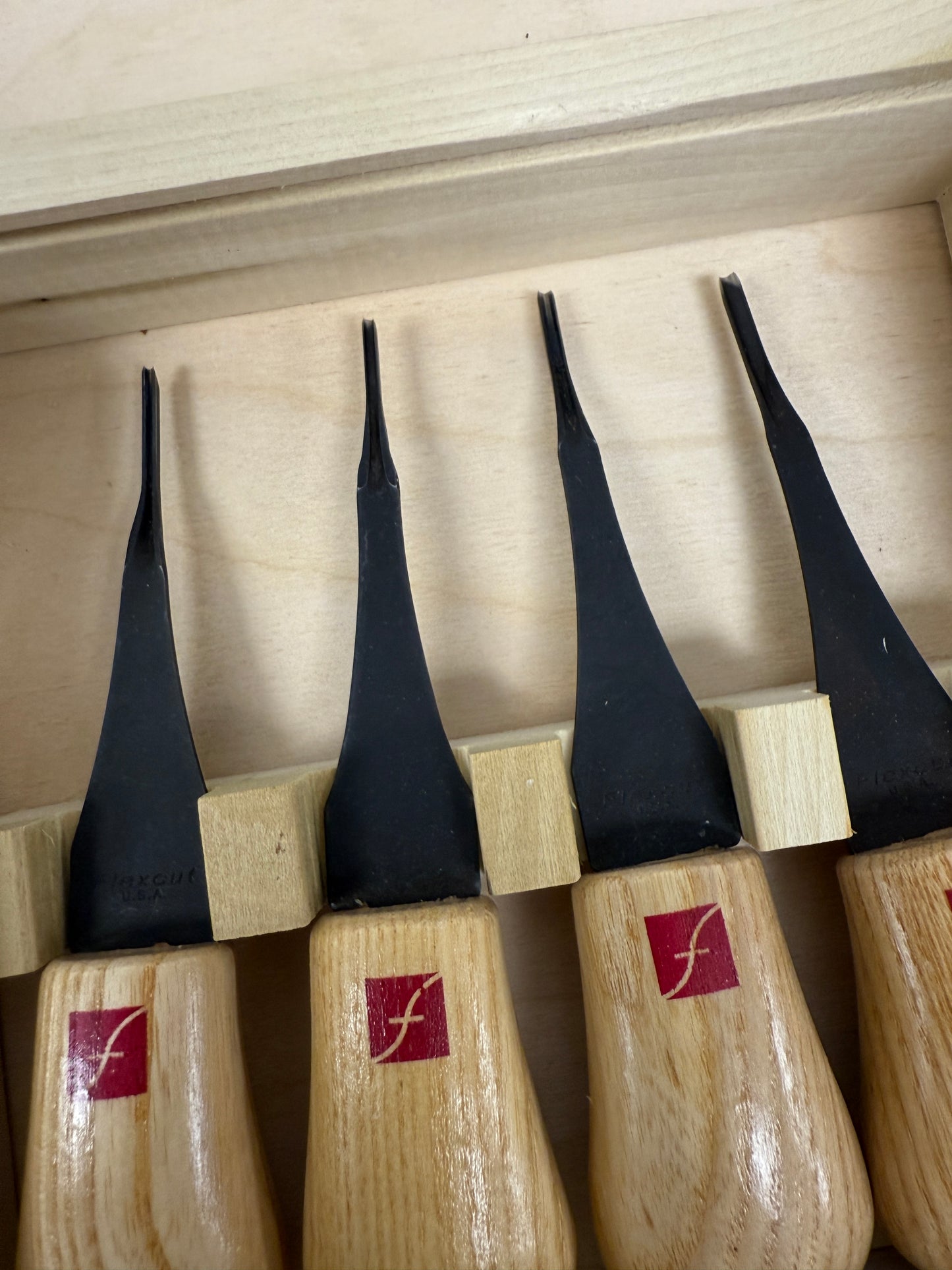 Flexcut Micro Palm Four Set High Carbon Steel Tools Carving Blades Wood Handles