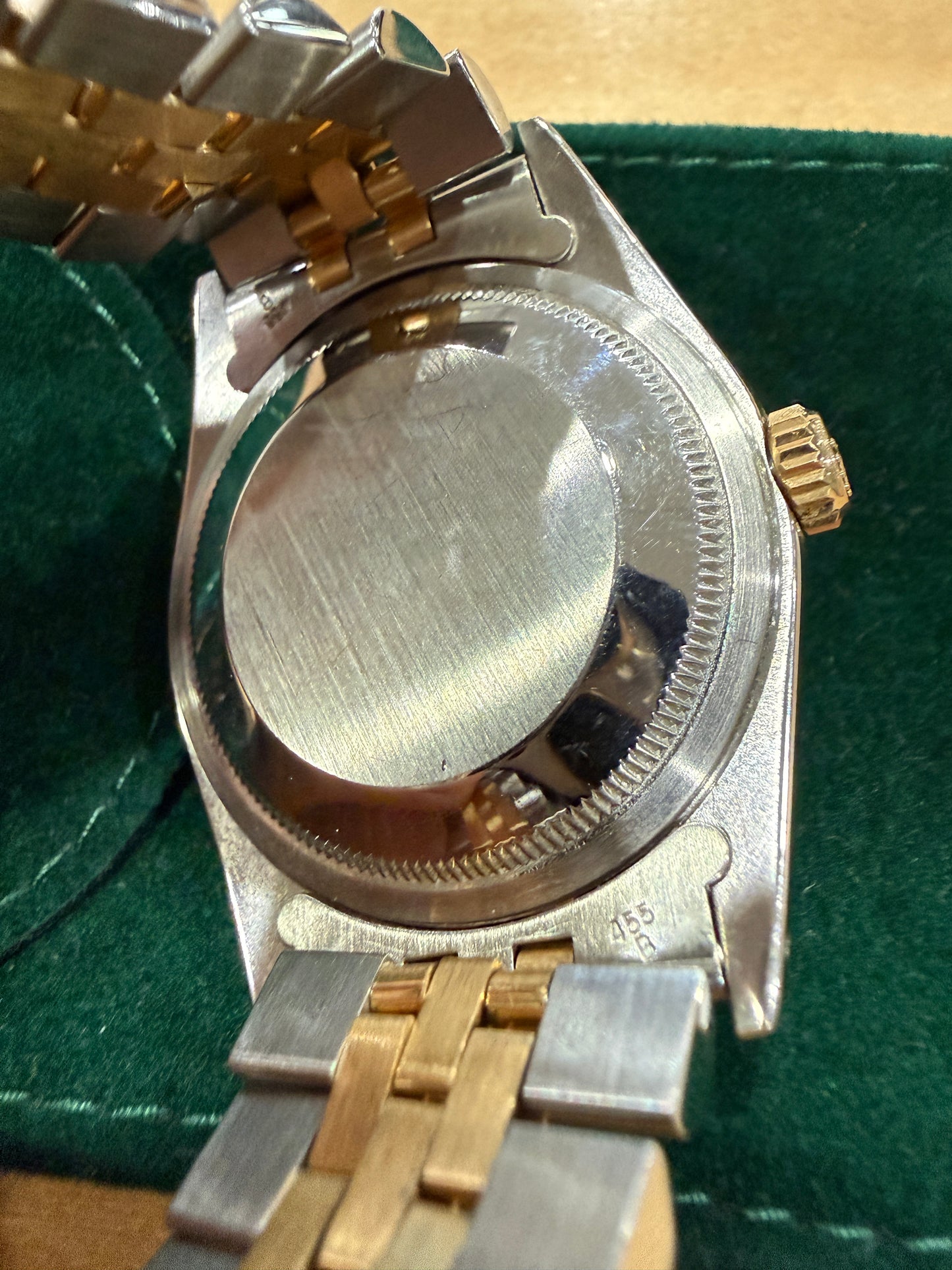 ROLEX Men’s Datejust 16233 18K Gold Steel Two Tone  Silver Dial Jubilee Watch
