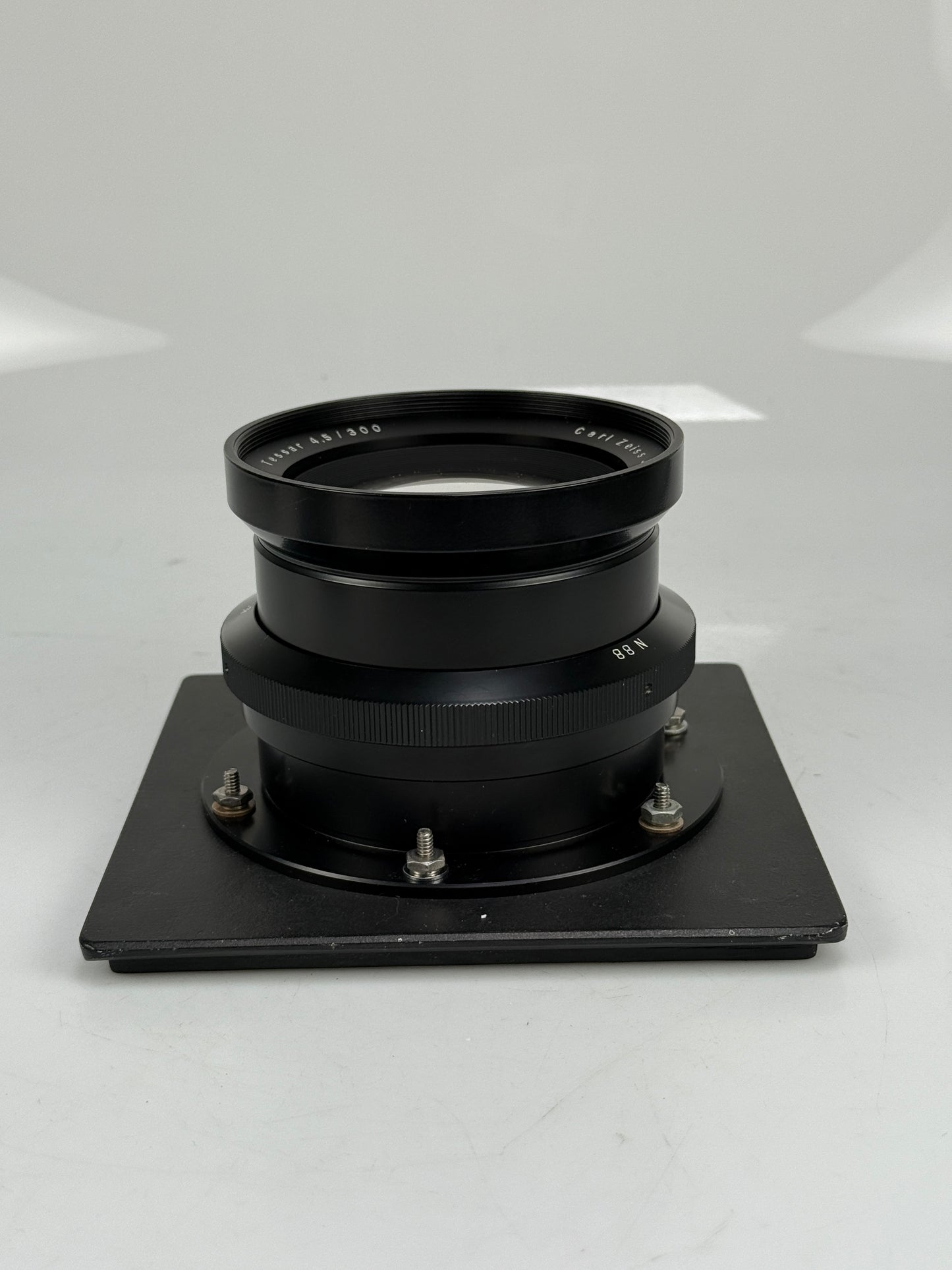 Carl Zeiss Jena DDR 300mm F4.5 Tessar Barrel Lens on calumet board