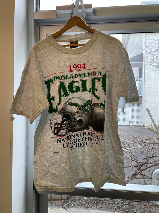 Vintage Nutmeg Kelly Green Philadelphia Eagles T-Shirt L 1994 calendar