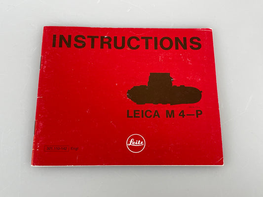 Leica M4-P Instruction Manual Booklet