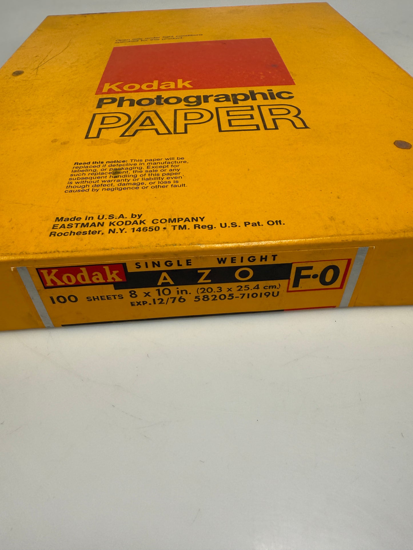 Kodak Azo F0 B&W Paper - 11x14, 100 sheets, SEALED double weight