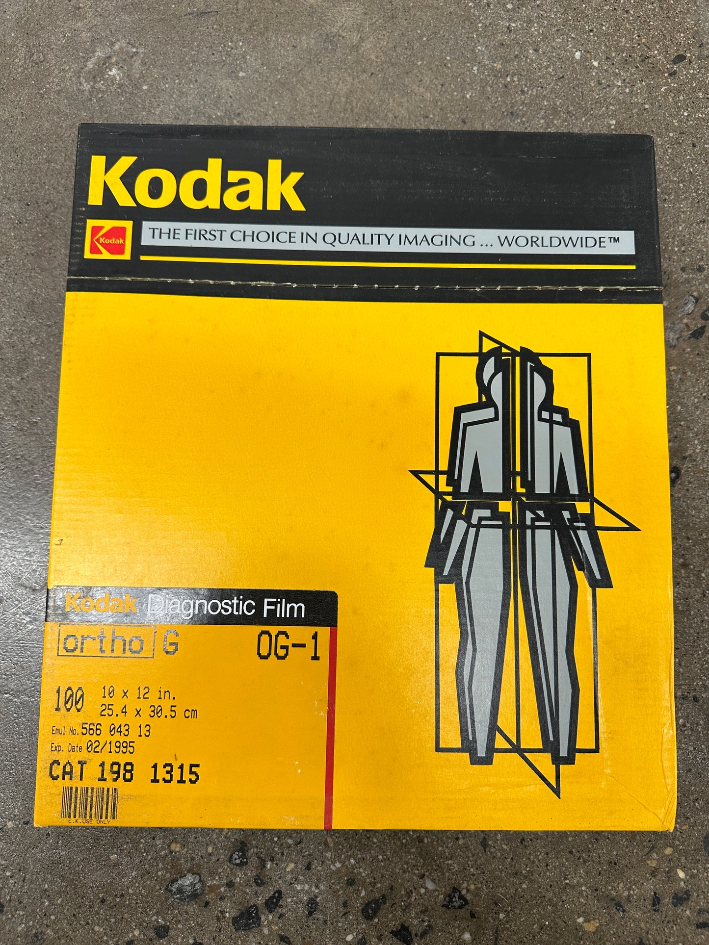 Kodak Diagnostic FILM Ortho G OG-1 10x12 | 100 sheets | expired 1995