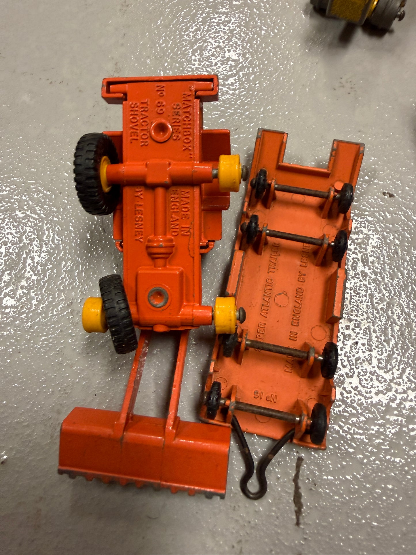 Vintage Lesney Matchbox car lot of 20 construction, work vehicle toys