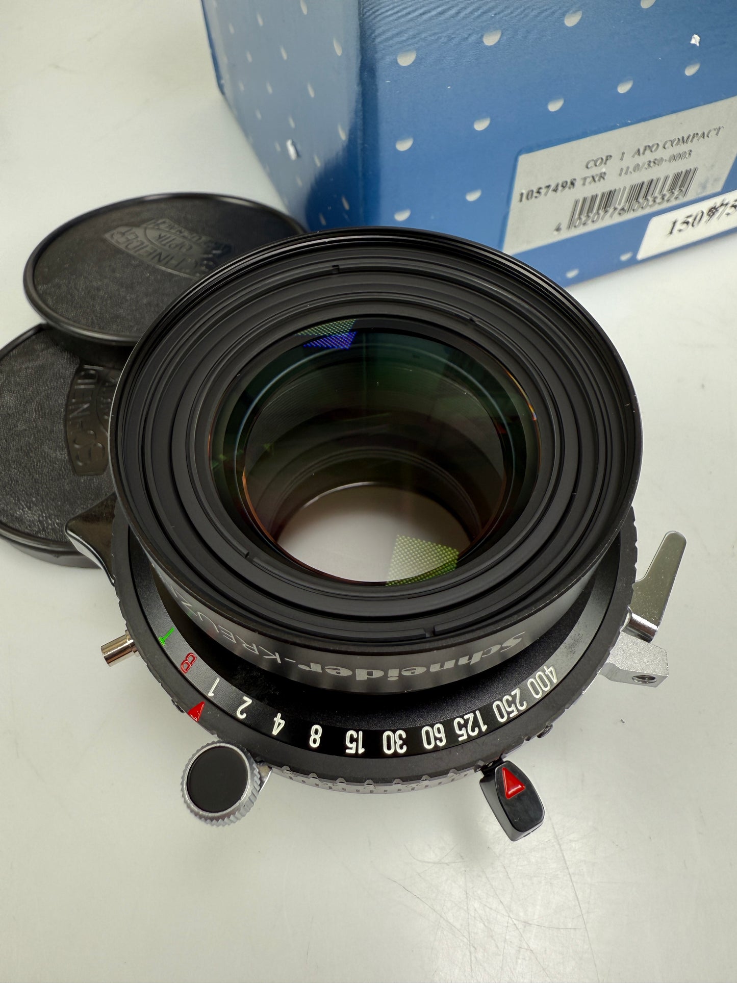 Schneider Apo TELE XENAR 350mm F11 COMPACT MC Lens in Copal #1 Shutter MINT in box