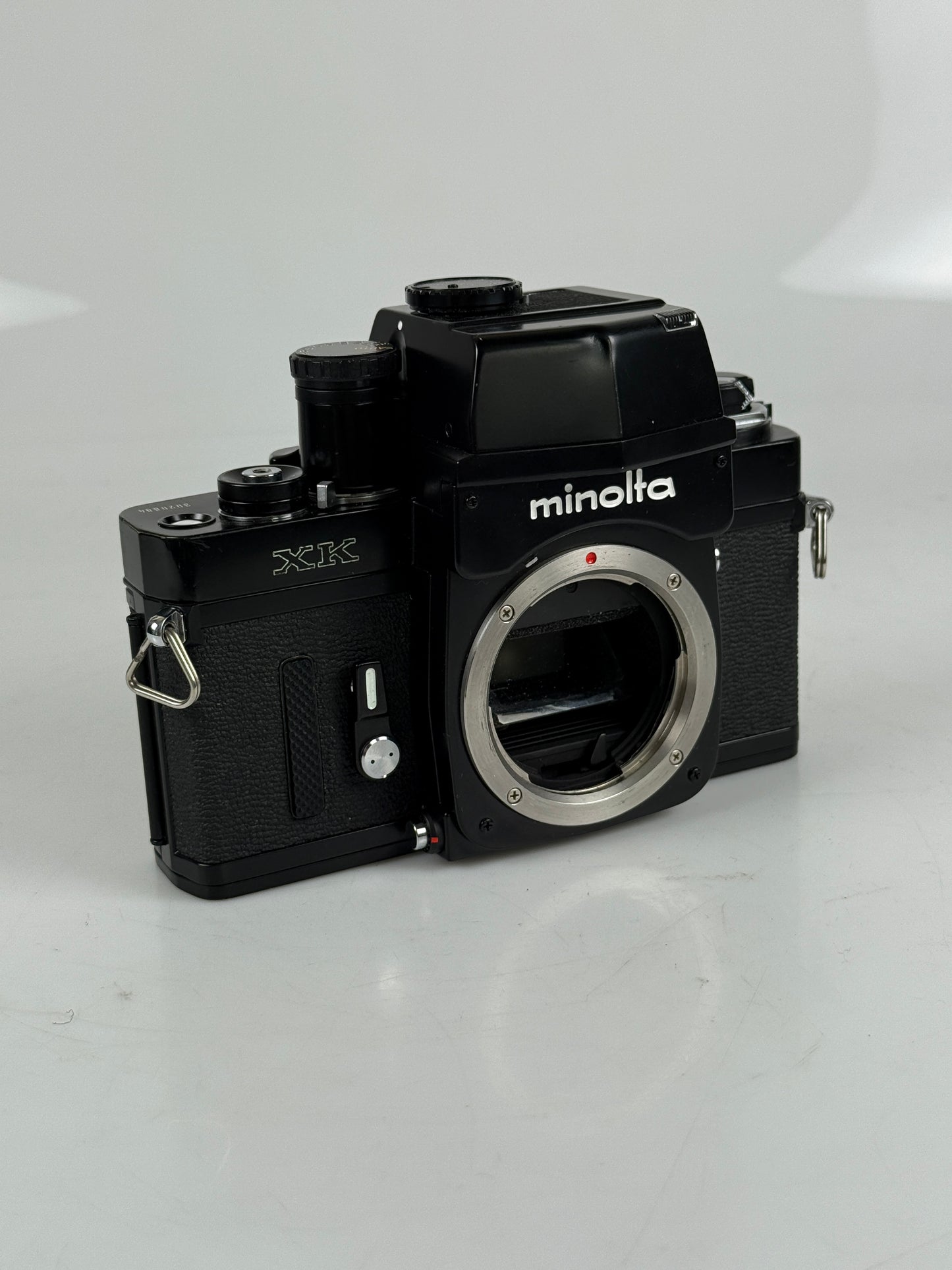 Minolta XK 35mm film Camera body Black w/ AE meter finder