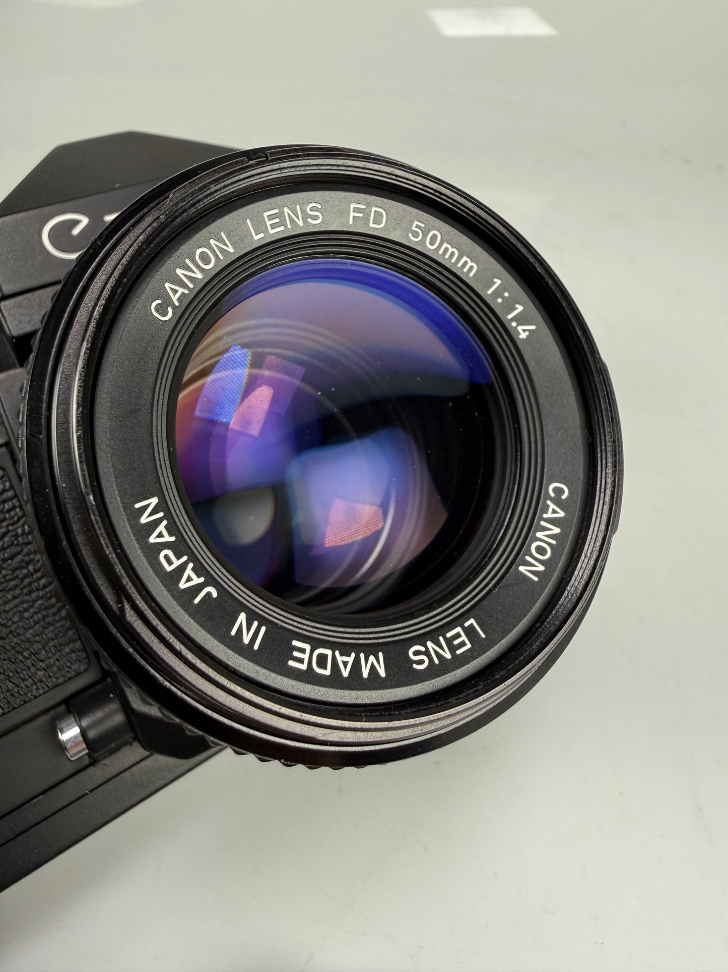 Canon NEW F-1 N 35mm SLR Film Camera black Body w/ 50mm f1.4 FD