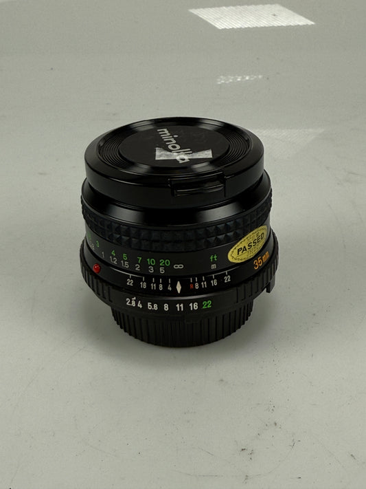 Minolta MD Rokkor-X 35mm f2.8 Prime lens