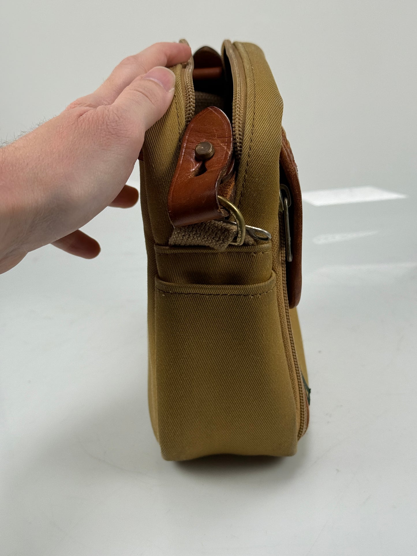 Billingham POLA Stowaway Camera Bag Case + Strap in Tan Canvas & Leather
