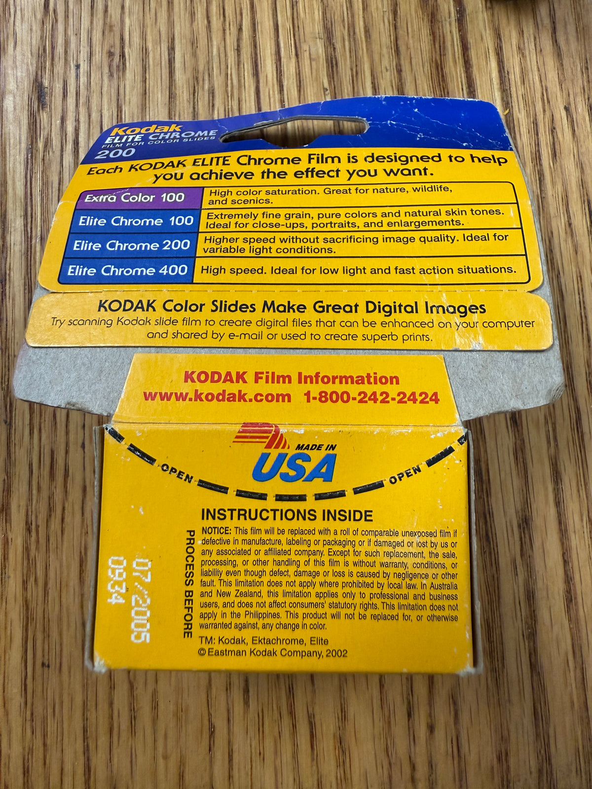 Kodak Professional Elite Chrome 200 35mm 20 exposure film roll