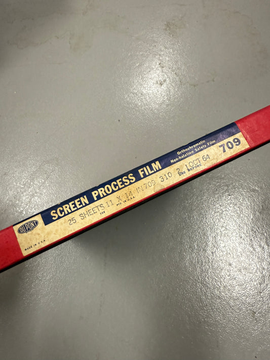 DuPont 11x14 Screen Process Film - 25 Sheet Box Orthochromatic Non-halation Safety