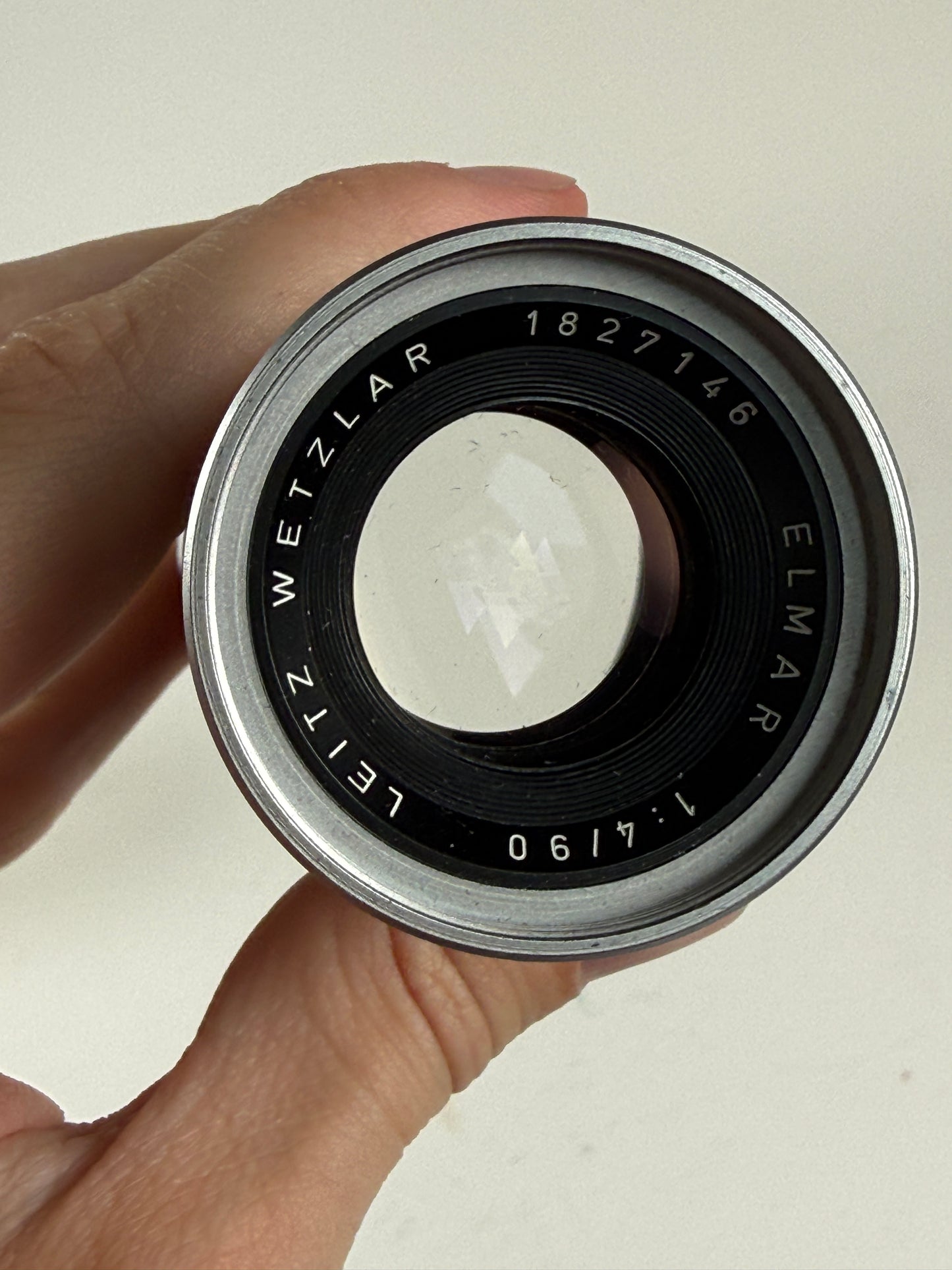 Leica M 9cm 90mm f4 Elmar Wetzlar Lens Chrome
