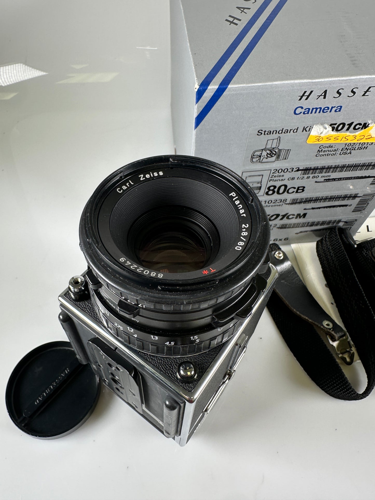 Hasselblad 501CM Film Camera Black CB 80mm f2.8 Lens, acute matte D, a12