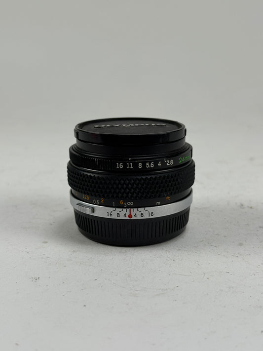 Olympus OM-System Zuiko MC Auto W 24mm f2.8 MF lens