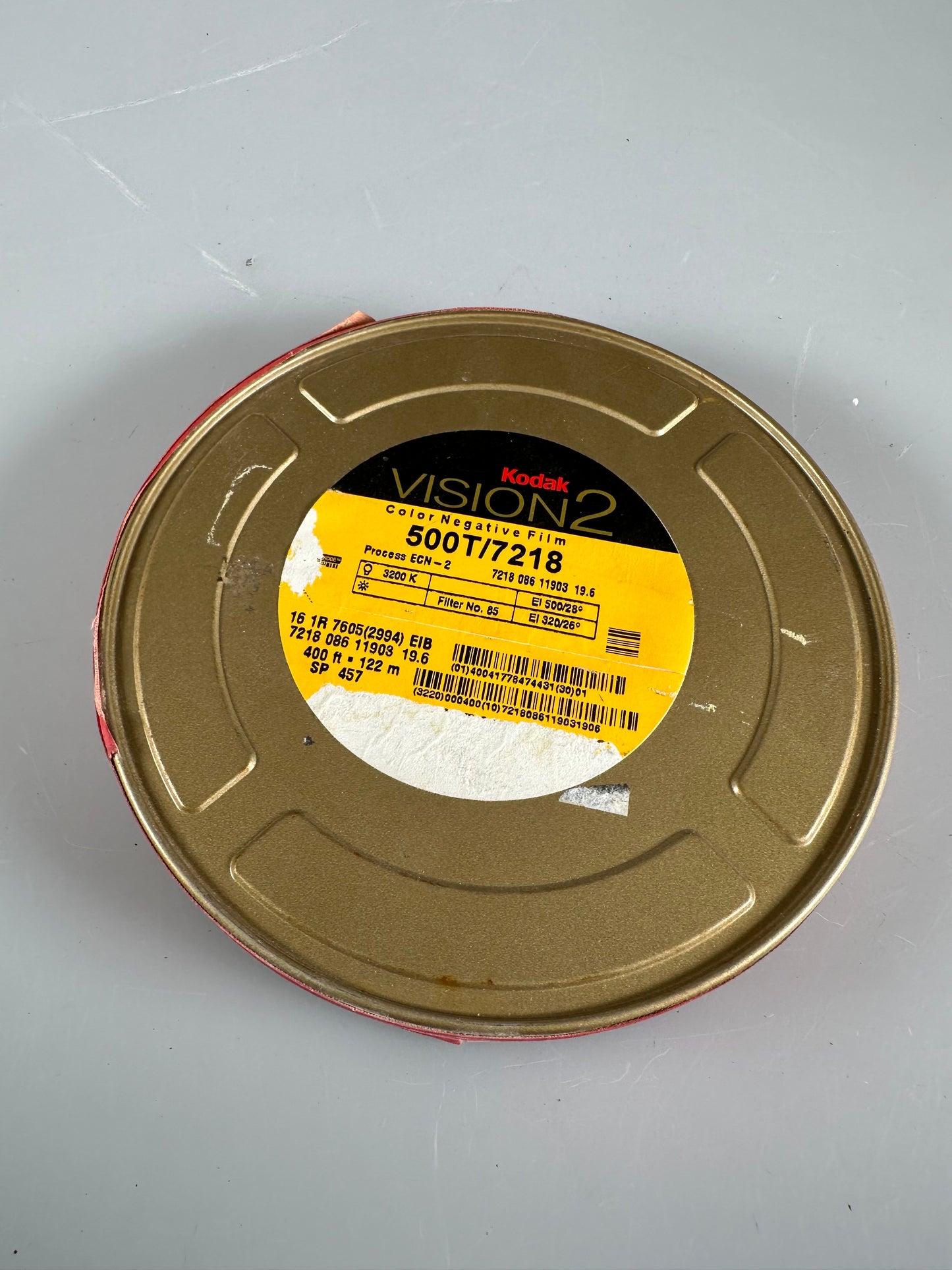 Kodak Motion Picture Film 7218 500T vision 2 16mm 400 FT RECAN