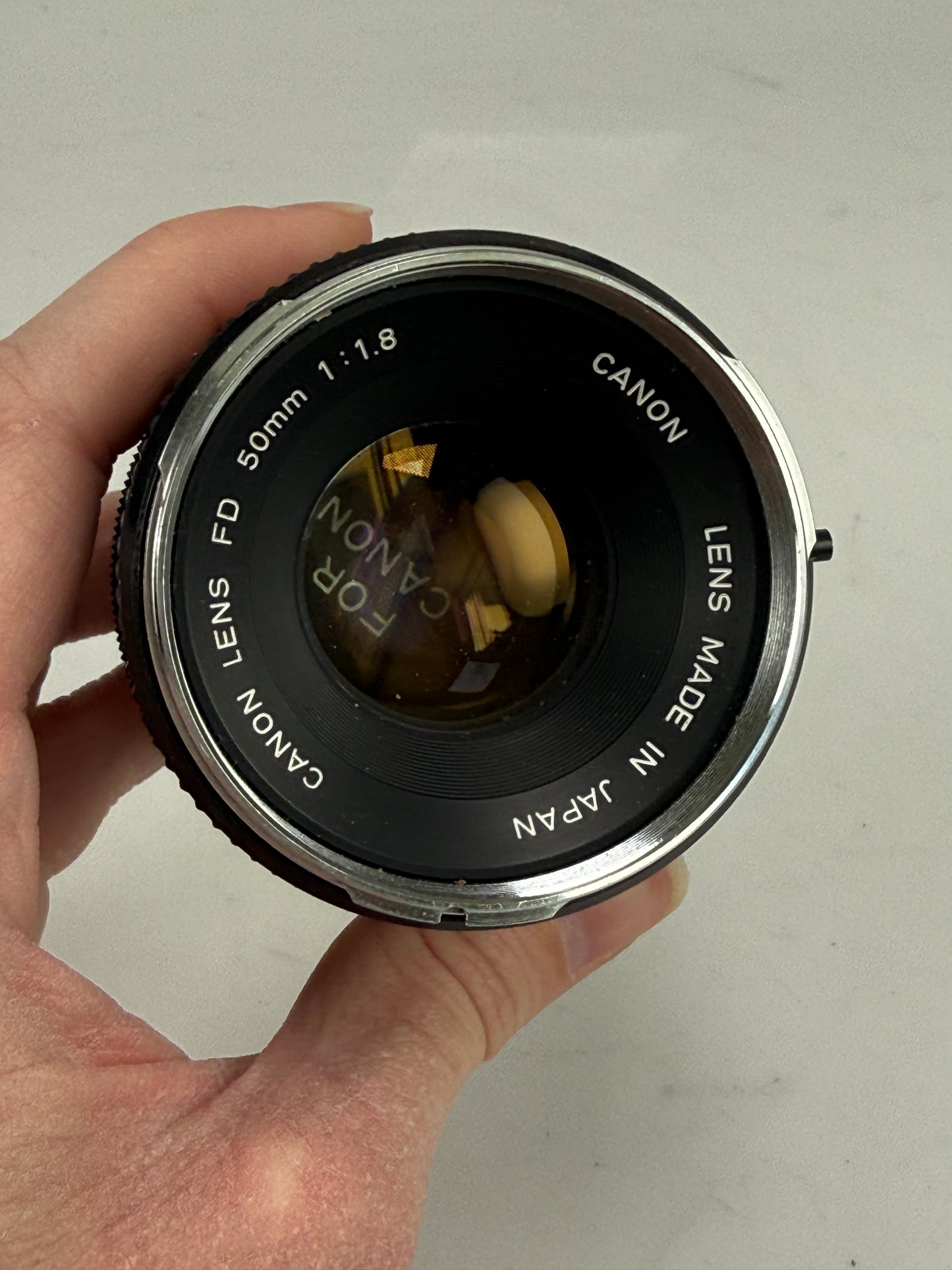 Canon 50mm F1.8 Chrome Nose FD mount lens