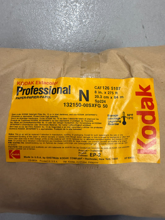 KODAK Ektacolor Professional N PAPER ROLL 8in x 275ft, Roll EP-2 CAT 126 5107