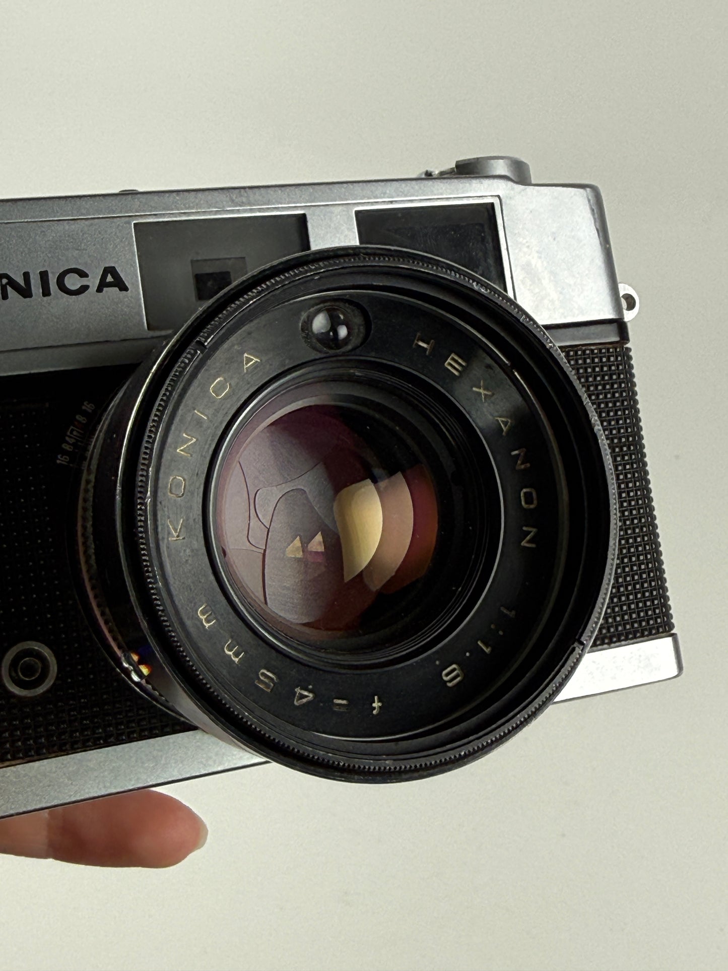 Konica Auto S1.6 Rangefinder Film Camera 35mm w/ 45mm f1.6 hexanon