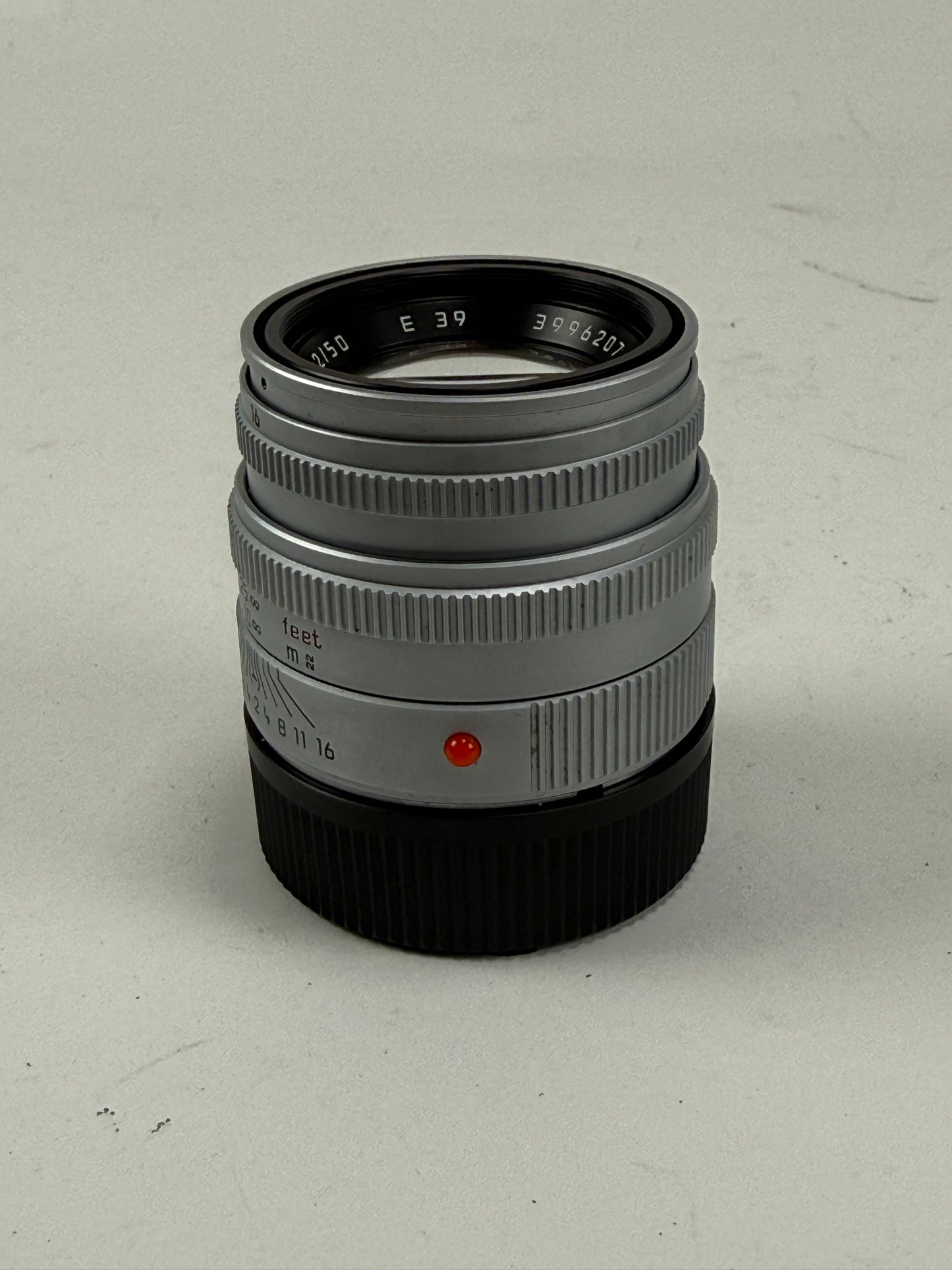 LEICA LEITZ SUMMICRON-M 50MM F2 BRASS BODY SILVER CHROME 11825 M LENS