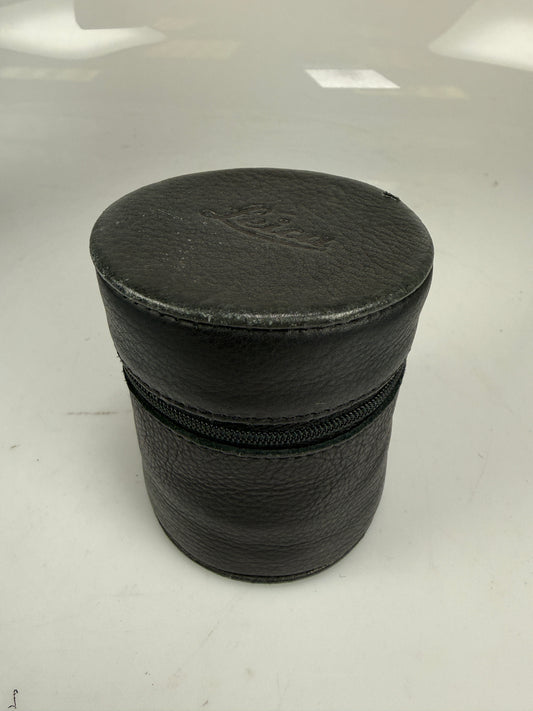 Leica E. Leitz Black Leather Lens Case for 35mm f2 Summicron ASPH M lens