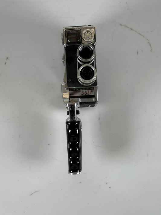 Paillard Bolex B8L Double 8mm Movie Cine Film Camera w/ 13mm and 5.5mm Kern lens