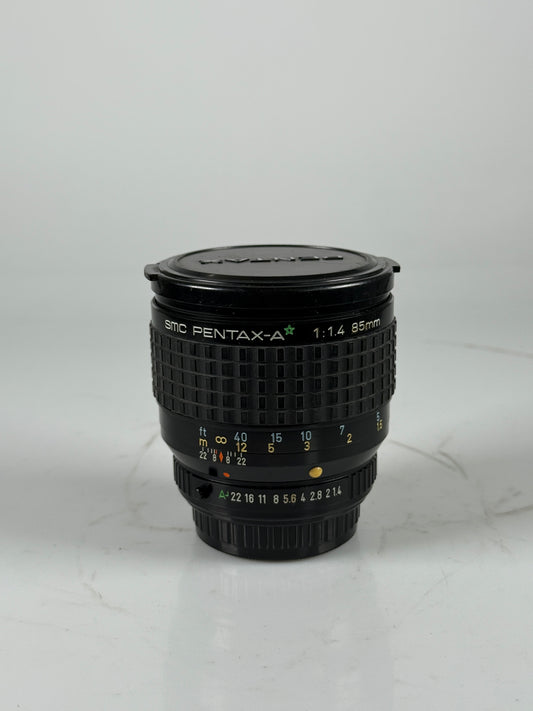 Pentax SMC PENTAX-A* 85mm F1.4 Green Star MF Lens PENTAX K RARE