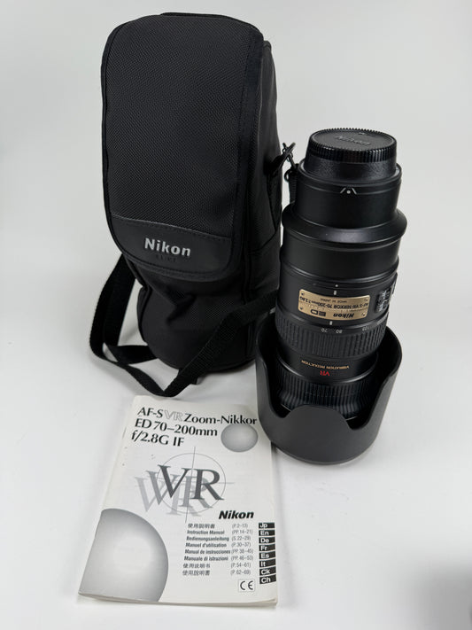 Nikon Nikkor AF-S 70-200mm f2.8 G ED VR Lens