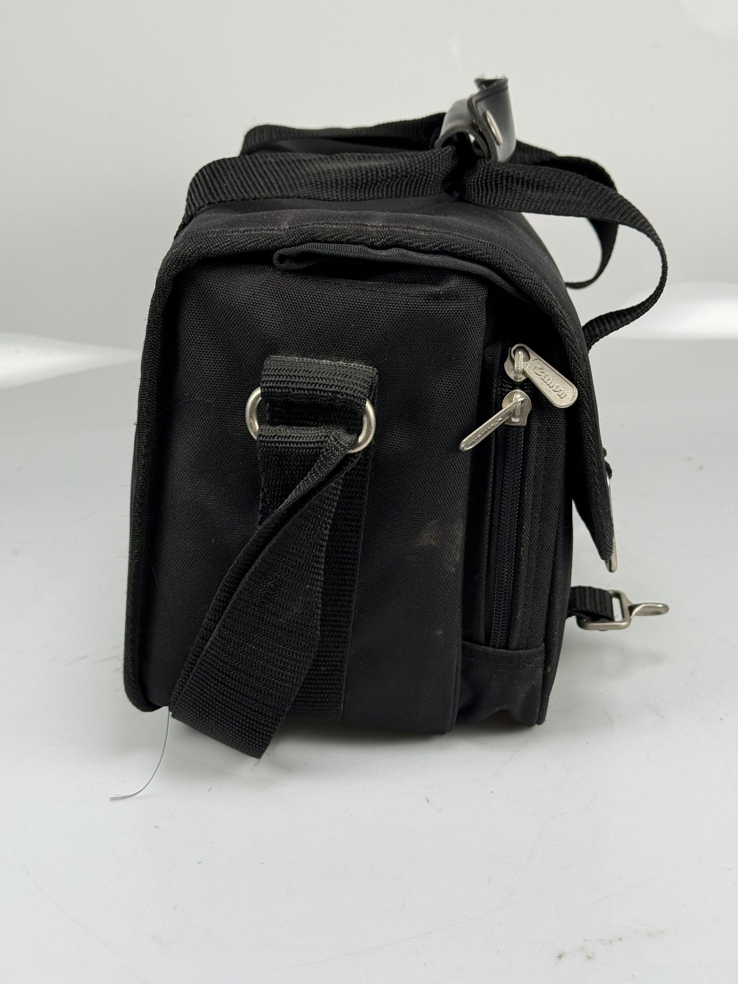 Canon Camera Bag Organizer Black Pockets Waist Strap DSLR Case