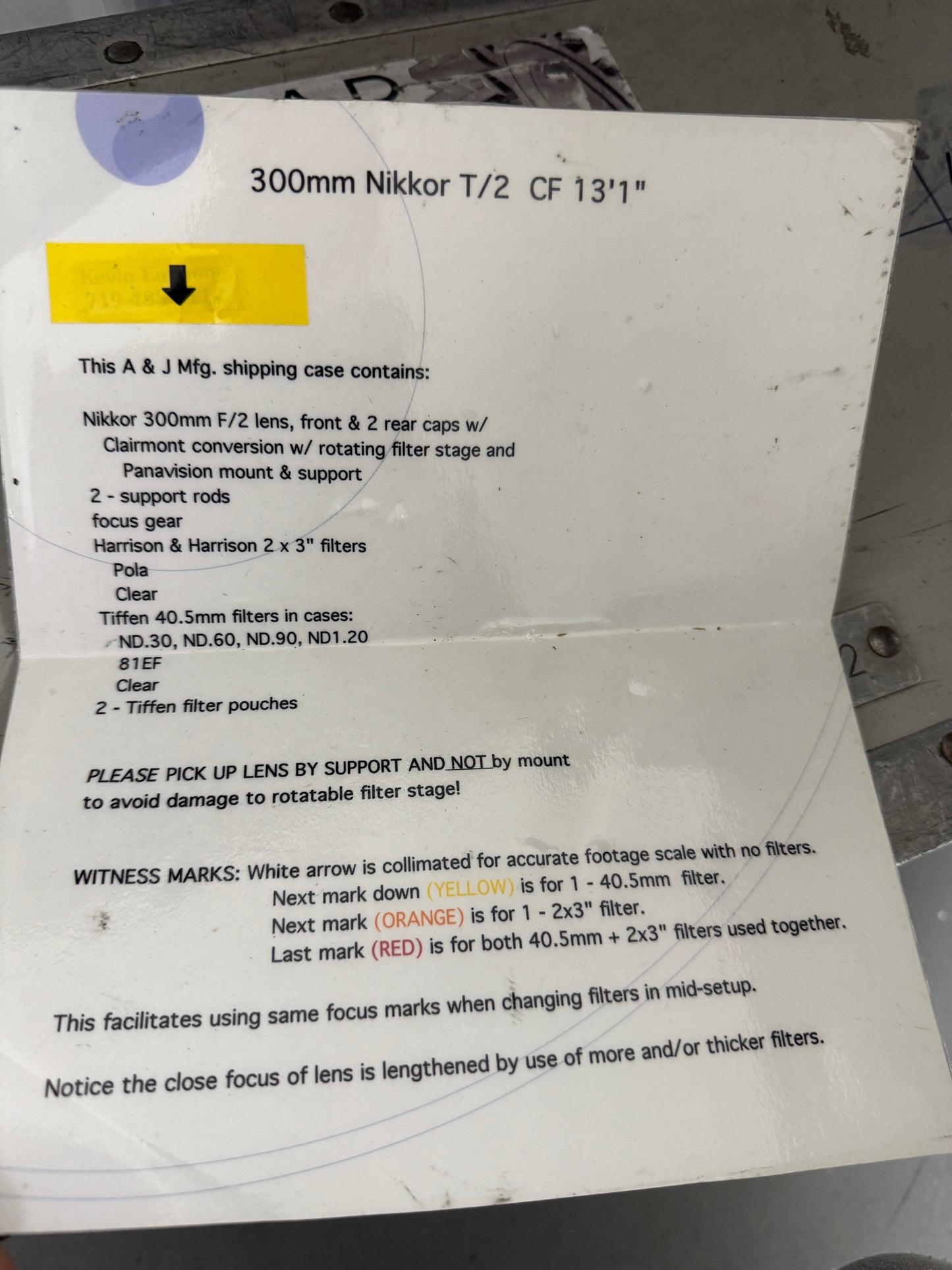 Nikon 300mm f2 Nikkor ED Lens Century Conversion Arri PL Panavision BNCR Mount RARE