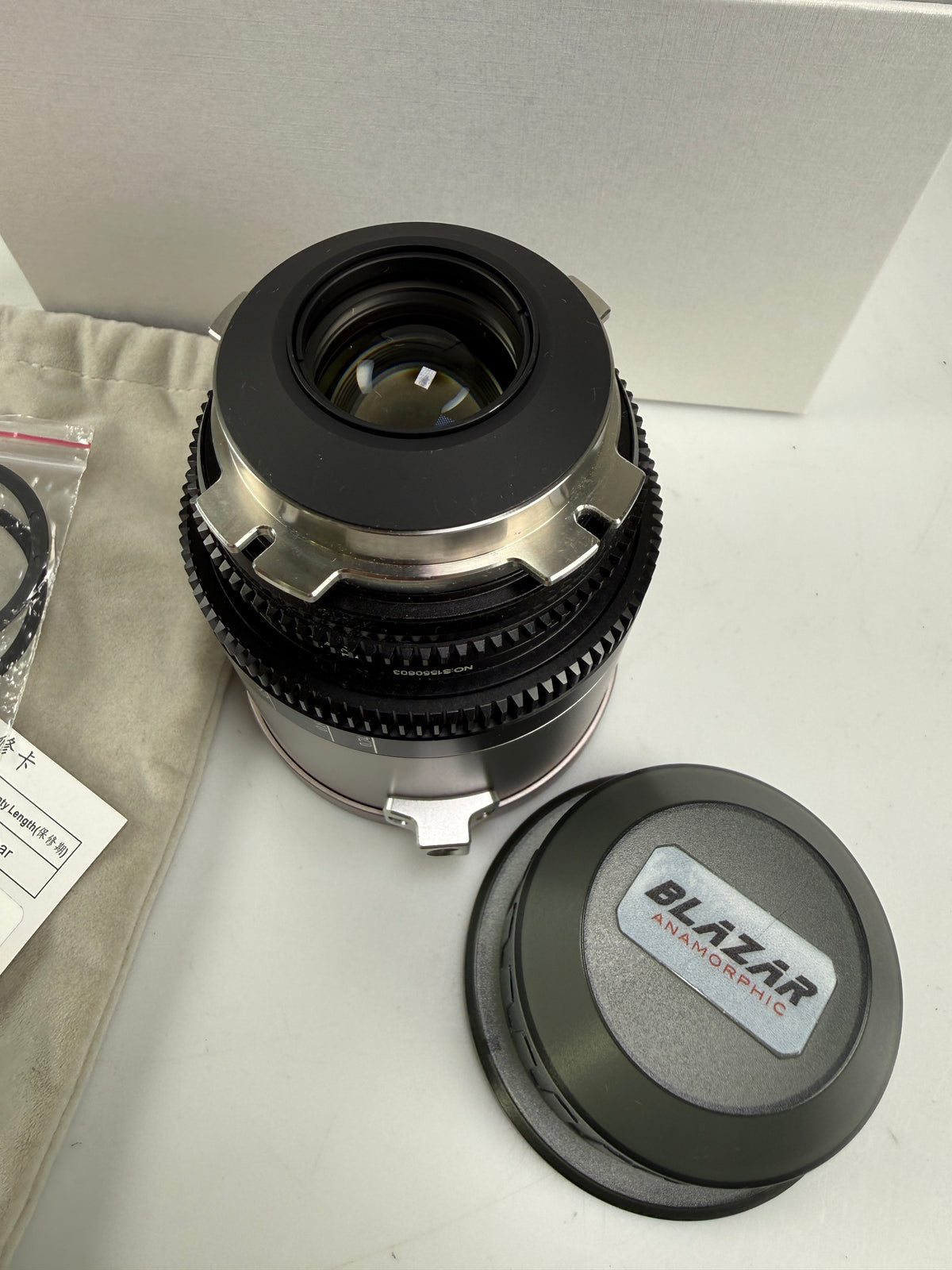 Blazar Remus 50mm T2.0 1.5x Anamorphic Full Frame Lens PL Mount Silver Flare