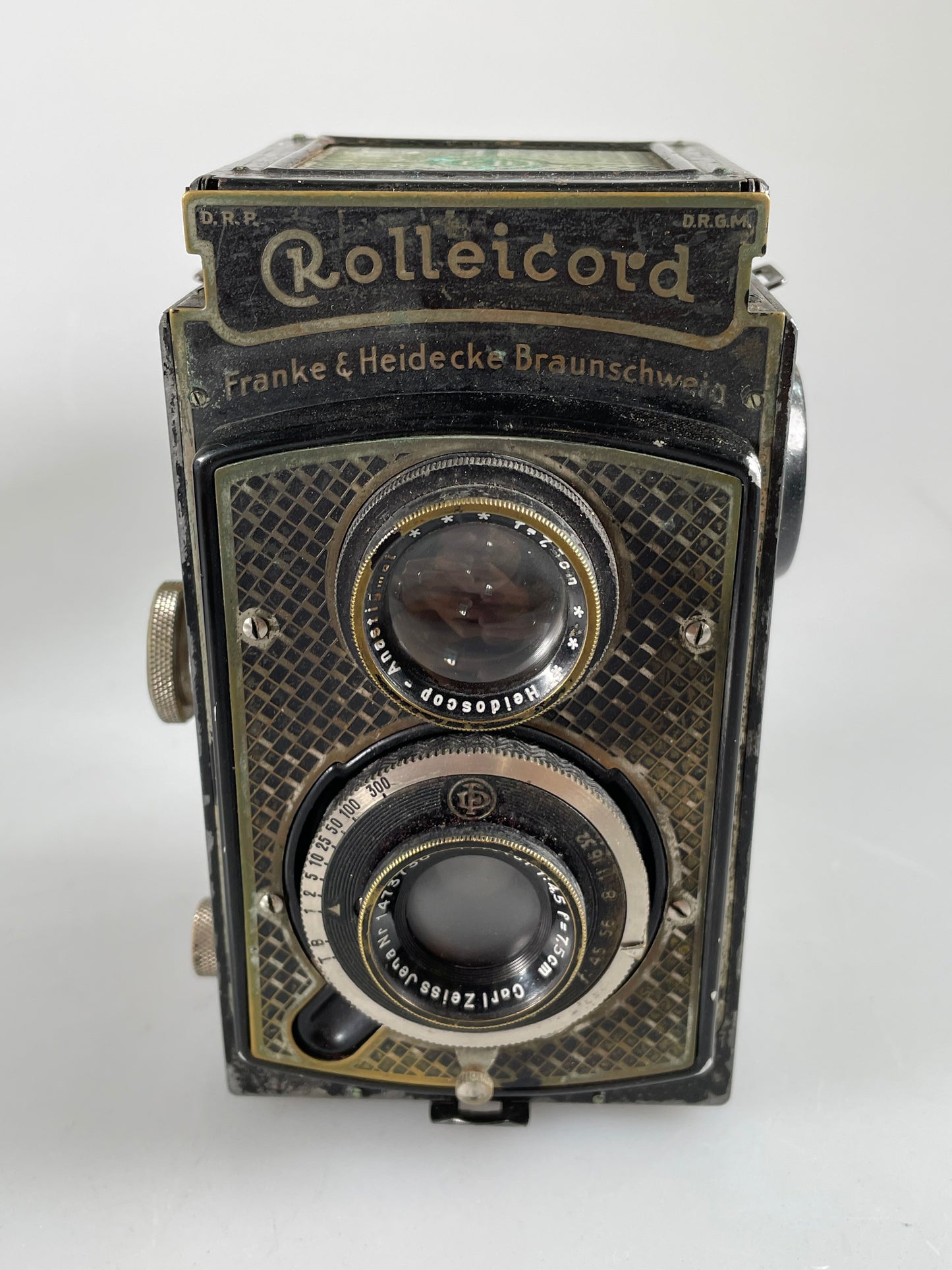 Rollei Rolleicord Carl Zeiss Jena Triotar 7.5Cm 75mm F4.5 TLR Camera art deco