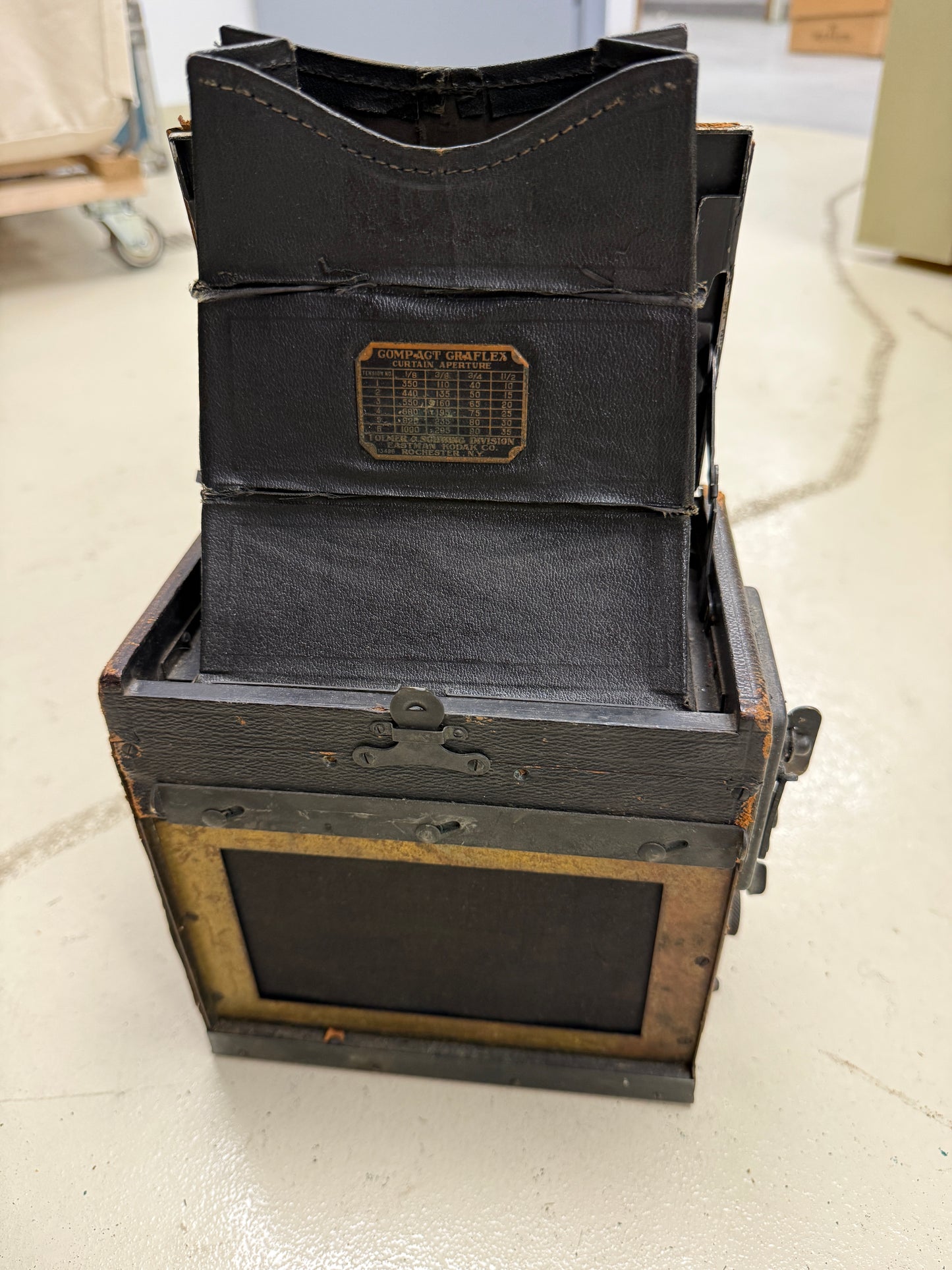 Compact Graflex SLR Large Format Film Camera with Bausch Lomb 5x7 lens