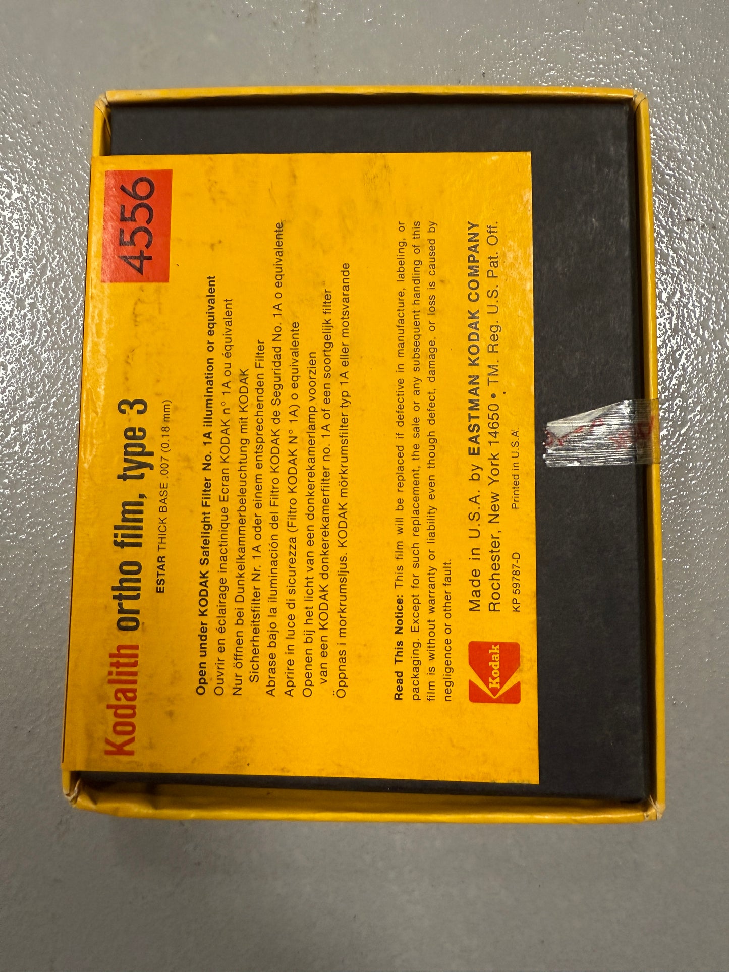 Kodak 4x5 50 sheets Kodalith ortho film 4556, type 3 graphic arts film