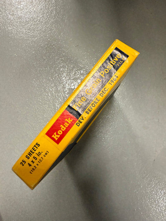 Expired 8x10 KODAK Fine Grain Positive Large Format Film 25 Sheets 1964