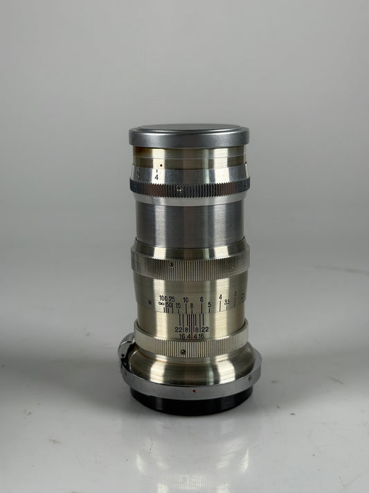 JUPITER 11 Soviet Vintage lens 135mm f4 Contax Mount - Silver Telephoto lens