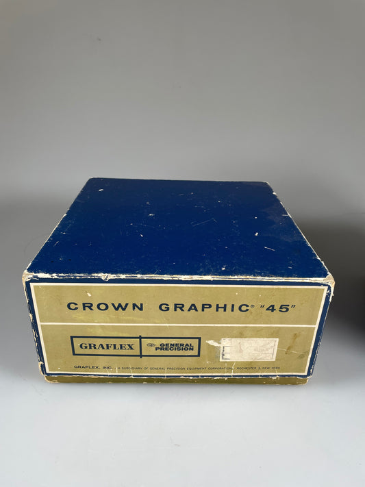 Graflex - Crown Graphic 45 - Original 4x5 * EMPTY BOX ONLY * Genuine Vintage
