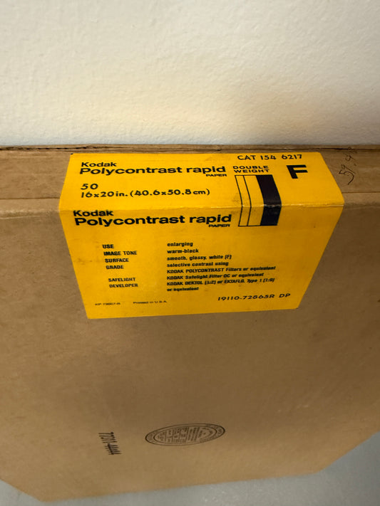 Kodak Polycontrast Rapid F Double weight Photo Paper 50 Sheets 16x20 inch