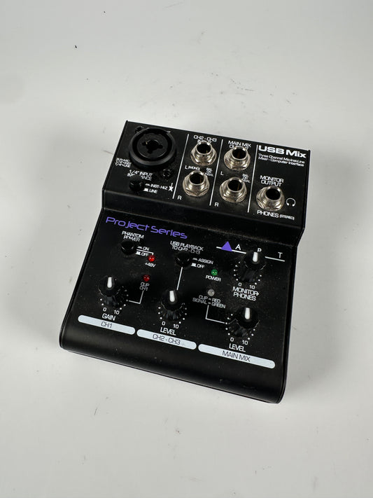 ART USB 3 Channel Mixer "Project Series" Mic-Inst-Line Mixer