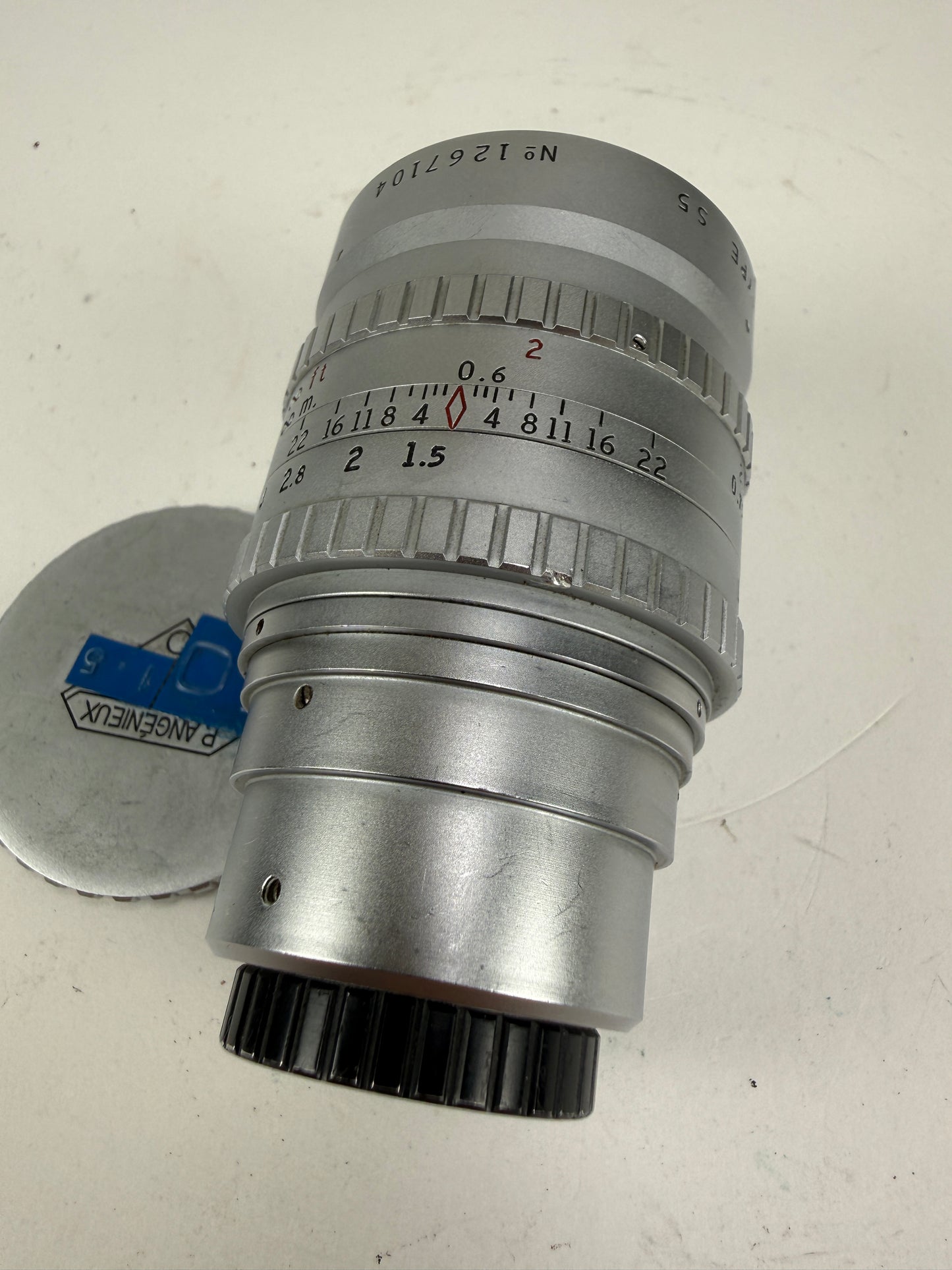 Angenieux Cine lens 50mm F1.5 lens Type S5 with caps RARE