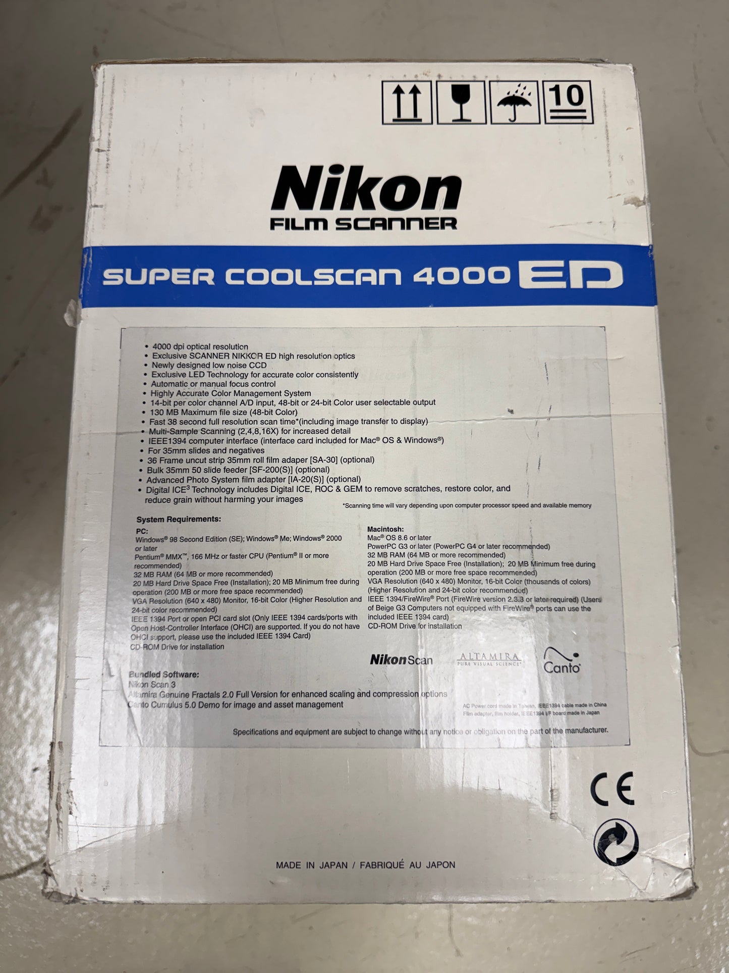 Nikon Super Coolscan 4000 ED Film Scanner original box (Copy)
