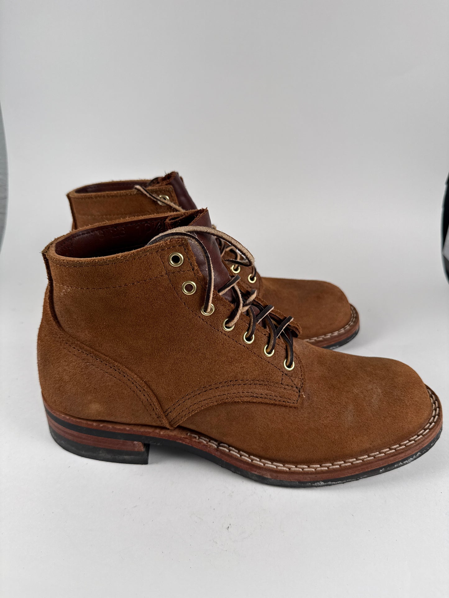 Nick's Boots Light Brown Roughout Suede Leather Boots Size 10.5D