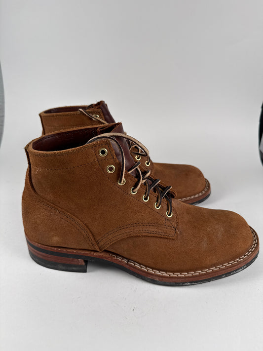 Nick's Boots Light Brown Roughout Suede Leather Boots Size 10.5D