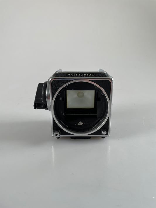 Hasselblad 501CM Medium Format Film Camera Body Chrome, Bright 20/20 focusing screen