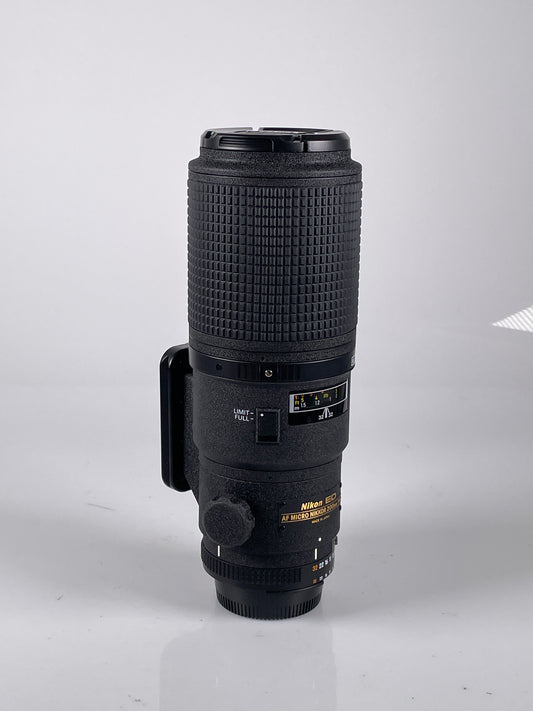 Nikon Nikkor AF 200mm f4 D ED Micro Lens in box