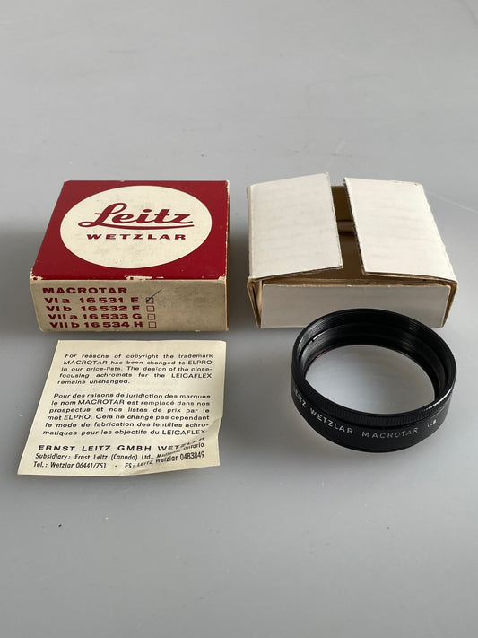 Leitz Leica Elpro Macrotar VIa Macro Series VIa 6 Close-Up Lens Filter 16531