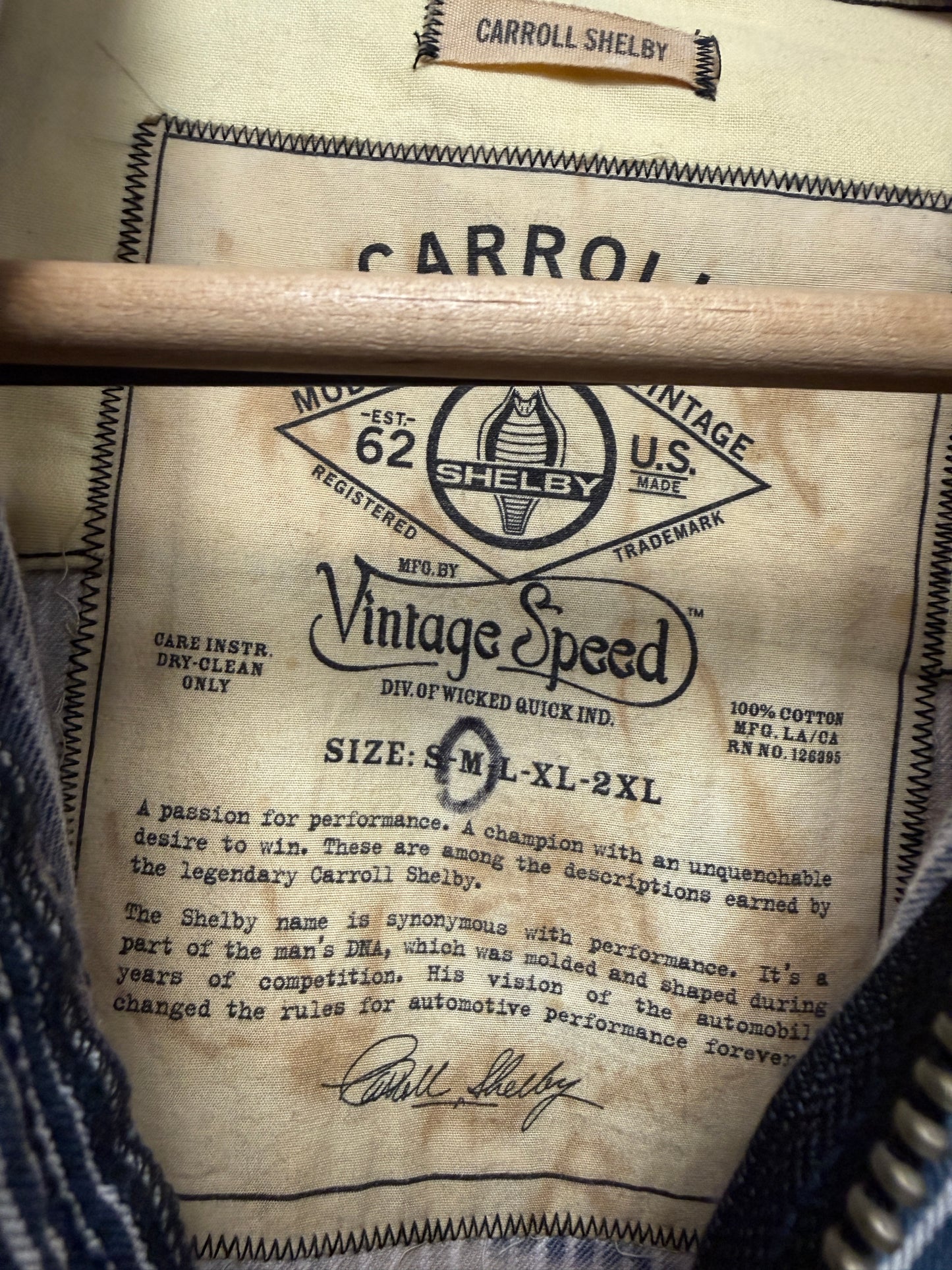 Shelby American Cobra Jacket limited edition 2012 Medium Vintage speed wicked quicker