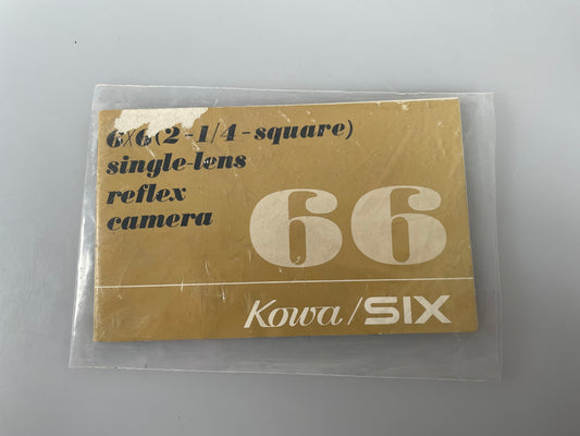 Kowa SIX 66 Instruction Book / Owner's Manual