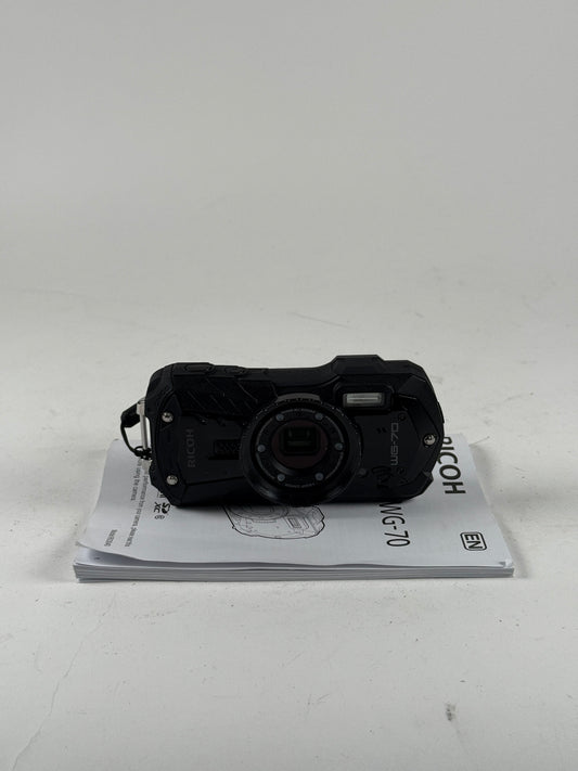 Ricoh WG-70 Waterproof Shockproof Digital Camera 16MP 4K Video Black