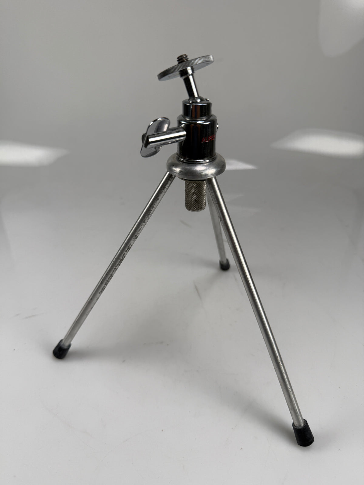 Subminiature camera Chrome Tabletop Pocket Tripod w/ Alpex head